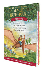 Load image into Gallery viewer, Magic Tree House Boxed Set, Books 1-4: Dinosaurs Before Dark, The Knight at Dawn, Mummies in the Morning, and Pirates Past Noon
