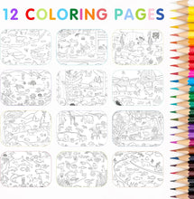 Load image into Gallery viewer, Cupkin Animal Sticker Book Activity for Kids, Toddler Airplane Travel Essentials, 500+ Habitat Stickers for Kids + 12 Scenes + 12 Coloring Book Pages, Animal Lover Gift, Childrens Crafts for Ages 2-8
